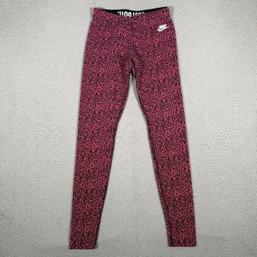 Nike Pants Womens Small Pink Leg-A-See-AOP Print Legging Athletic Yoga Workout